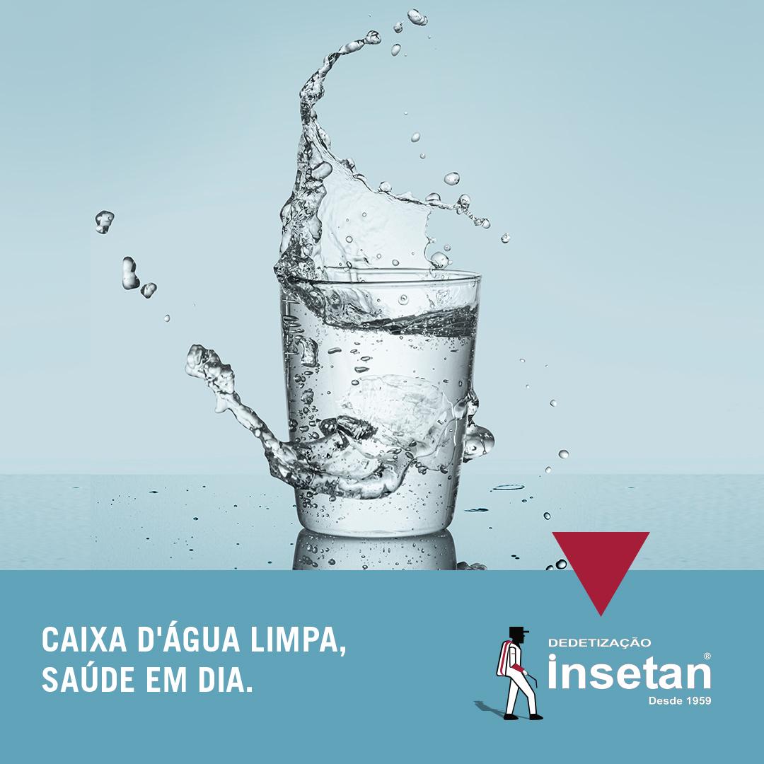 Caixa d'água limpa, saúde em dia